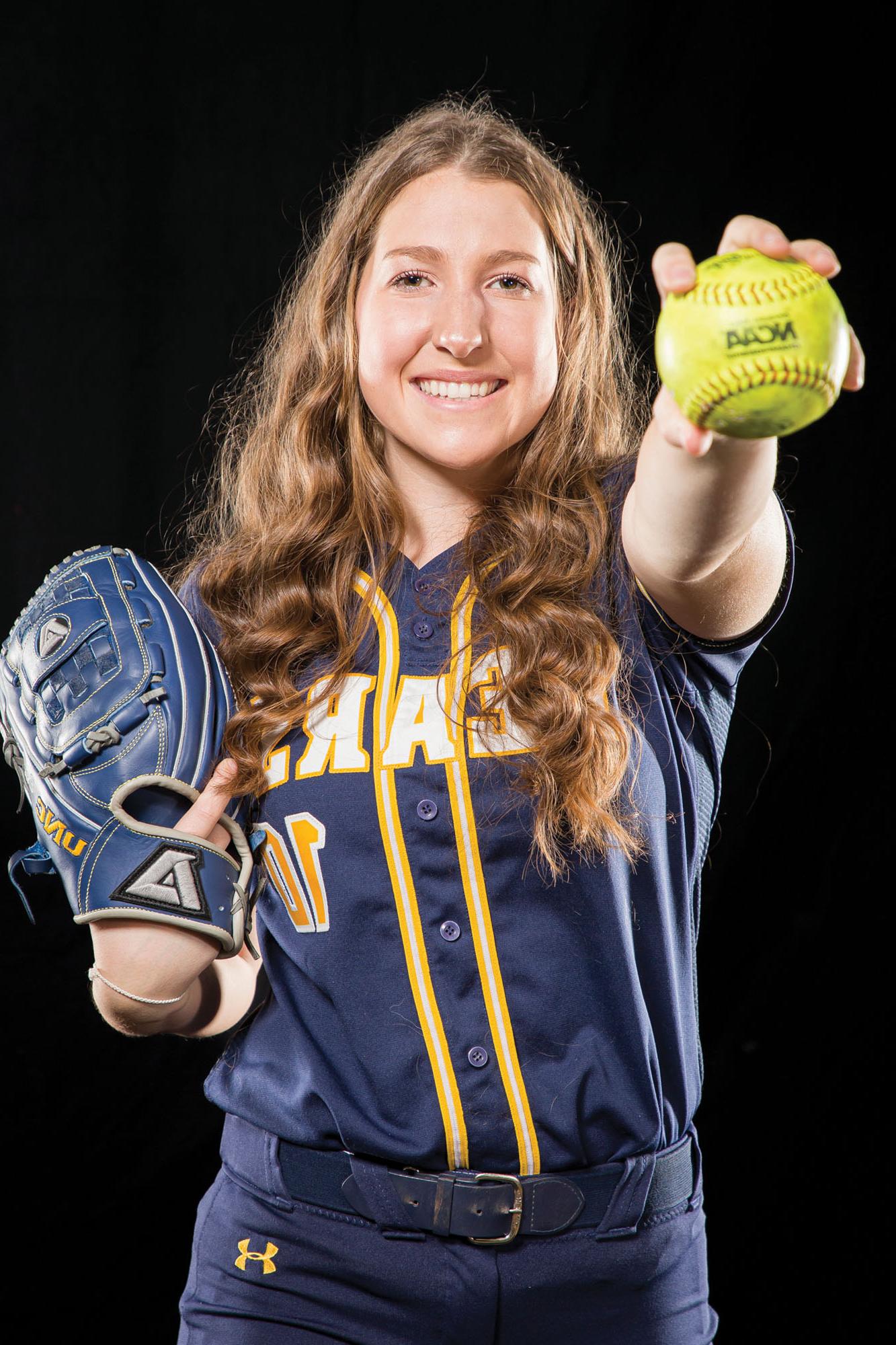 Headshot of Erin Caviness, pitcher for the UNC softball team.